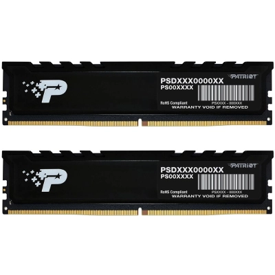 ОЗУ Patriot Signature Premium PSP532G4800KH1 DDR5 2x16GB 4800MHz RTL PC5-38400 CL40 DIMM 288-pin 1.1В kit single rank с радиатором Ret