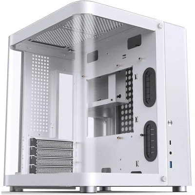 Корпус JONSBO TK-1 White без БП, Mini-Tower, TG, no fan, 1xUSB-A 3.2 + mATX, mITX