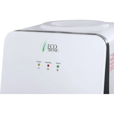 Кулер-водонагреватель БЕЗ ОХЛАЖДЕНИЯ ECOTRONIC J1-LCN XS, напольный, шкаф, 2 крана, белый, 12091