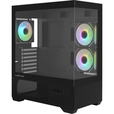Корпус ZALMAN Chronix V2, ATX, Black, Window, 1xCombo (3.5’’ or 2.5’’), 1x3.5’’HDD, 2x2.5’’SSD, 1xUSB2.0, 1xUSB3.0, 1xUSB Type-C, Side 2x120mm ARGB