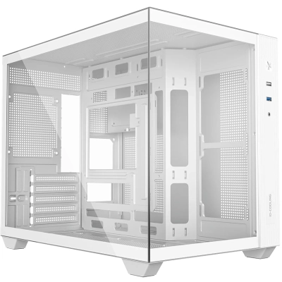 Корпус ID-Cooling View 500 ARGB White mATX/​win TG/​3 fans/​Gen2 Type C/​CPU 162mm/​GPU 407mm/​no PSU