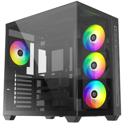 Корпус ID-Cooling View 510 ARGB Black ATX/​win TG/​4 fans/​Gen2 Type C/​CPU 162mm/​GPU 407mm/​ no PSU