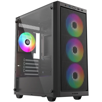 Корпус ID-Cooling Ware 300 ARGB Black mATX/​win TG/​ 4 fans/​ Type C/​ CPU 160mm/​ GPU 320mm/​ no PSU