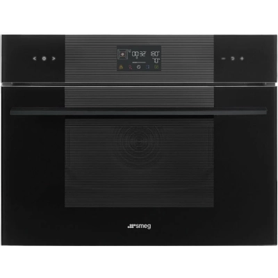 Духовой шкаф SMEG SO4102S3B3 Linea 45см, с паром, паровая очистка, 12 программ, 41л, черный