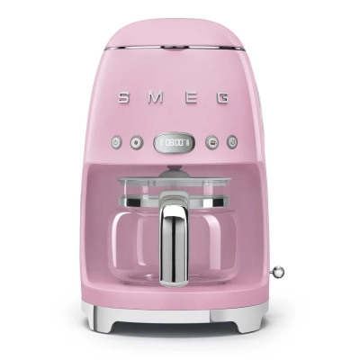 Кофеварка SMEG DCF02PKEU розовый стиль 50-х годов, 10 чашек, 1.4 л