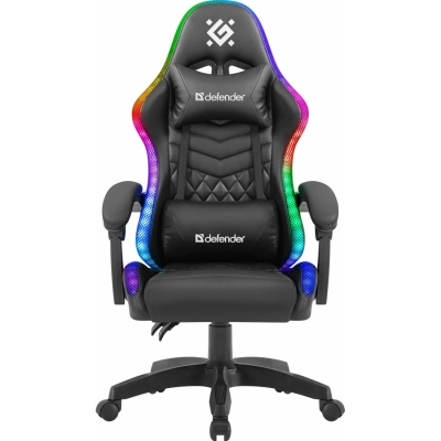 Игровое кресло DEFENDER Core (Основа) Черный,RGB,класс 4,PU (64047)