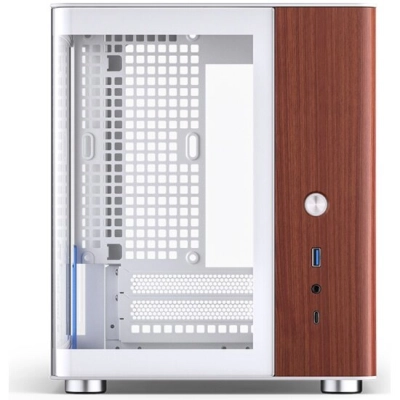 Корпус JONSBO TK-0 White без БП, боковая панель из зак. стекла (панорама), mini-ITX, SFX, белый