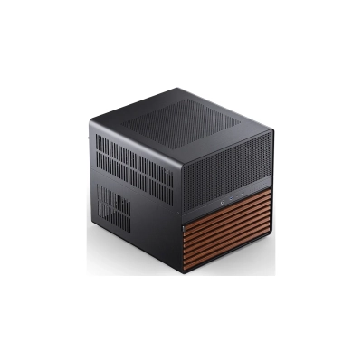 Корпус JONSBO N5 Black Mini-Tower, 3x120mm, ATX, E-ATX, mITX, XL-ATX, 1xUSB3.2 Gen2 Type-C, 1xUSB3.0, 1xAudio, Wood panel