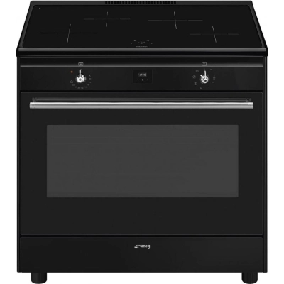 Варочный центр Smeg CX91IMBL Classica Concerto 90х60см, индукционная поверхность, электрическая духовка, 4 зоны нагрева, объем 115л
