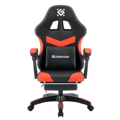 Игровое кресло DEFENDER Runa PRO (Руна ПРО) Черн/крас,PU,класс2,подножка (64812)