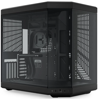 Корпус HYTE Y70 (CS-HYTE-Y70-B), без БП, Midi-Tower, TG, no fans, 2xUSB-A 3.2, 1xUSB Type-C, E-ATX, ATX, mITX Black