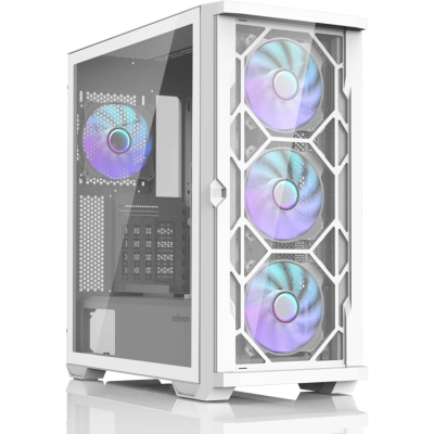 Корпус ZALMAN Z10 Duo White, ATX, White, Window, 2x3.5, 2x2.5, 2xUSB3.0, 1xUSB 3.1 Type-C, Front 3x120mm Infinity Mirror ARGB, Rear 1x120mm Infinity