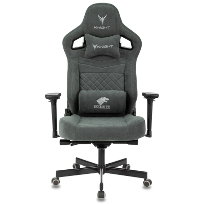 Кресло Knight Hunter Alfa 44 серый искусственная замша крестов. металл