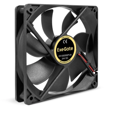 Вентилятор ExeGate EX12025S2P-24 EX295210RUS (120x120x25 мм, Sleeve bearing (подшипник скольжения), 2pin, 2100RPM, 34.2dBA)