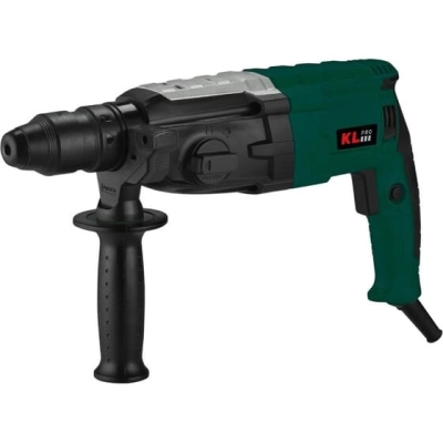 Перфоратор KLPRO KLPM2801 950 Вт 4Дж сеть, 2 патрона sds plus и б/з, рукоять, 3 бура 8,10,12 бетон, зап уголн щетка - 1шт, кейс