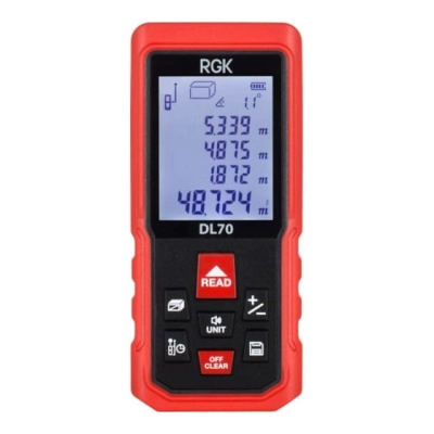 Лазерный дальномер RGK DL70 с угломером 4610011873911