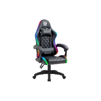 Кресло игровое Defender Energy RGB (64559) черный