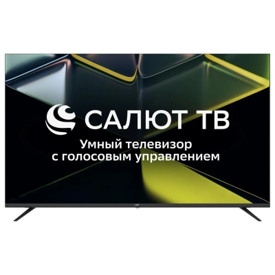 Телевизор 55 LEFF 55U680T черный 3840x2160, 4K Ultra HD, 60 Гц, Wi-Fi, Smart TV, Салют ТВ