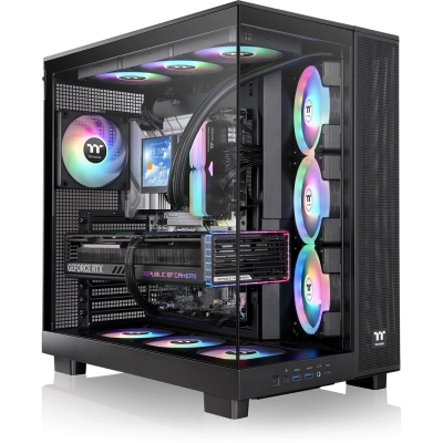 Корпус Thermaltake View 380 XL TG ARGB (CA-11E-00M1WN-00) черный без БП E-ATX 2x120mm 2xUSB3.0 audio bott PSU