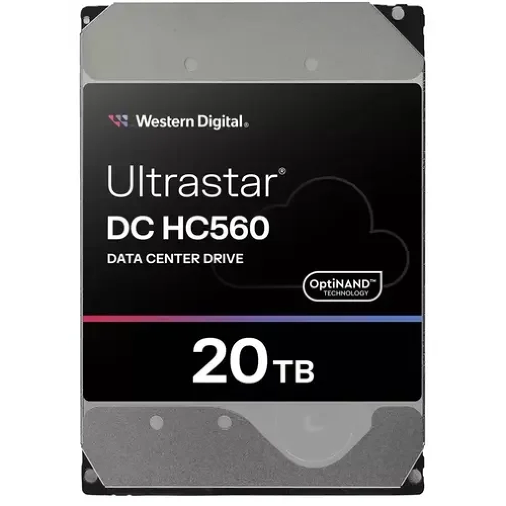 HDD WD Ultrastar DC HC560 (WUH722020BL5204) 3.5" 20TB SATA 6Gb/​s, 7200rpm, 512MB, 0F38652, 512e/​4Kn,