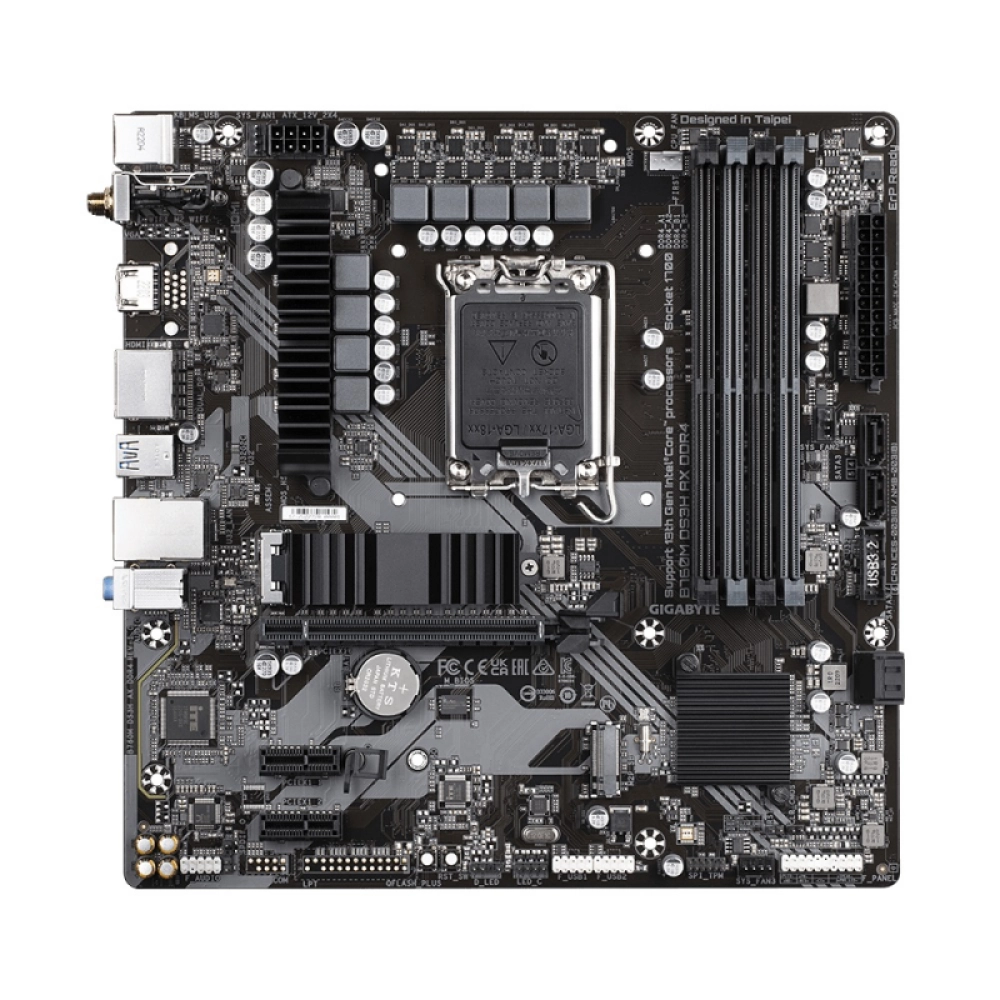 MB s1700 Gigabyte B760M DS3H AX DDR4, Intel B760, 4xDDR4-3200 МГц, 1xPCI-Ex16, 2xM.2, Micro-ATX