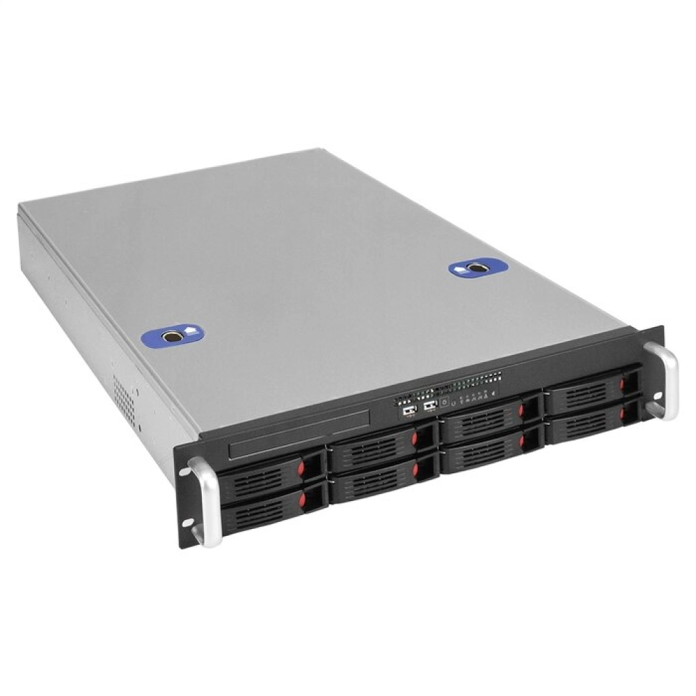 Корпус ExeGate Pro 2U660-HS08 EX292255RUS RM 19", высота 2U, глубина 660, без БП, 8xHotSwap, USB