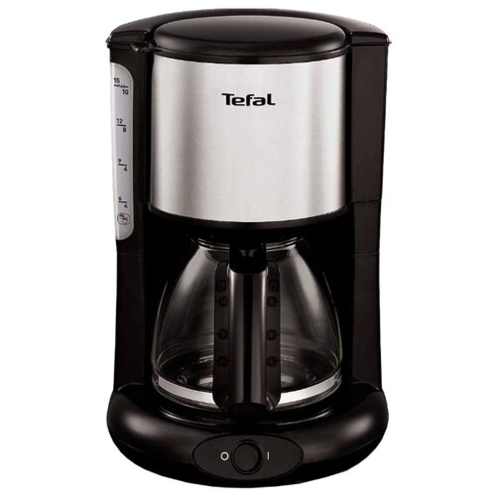 Кофеварка капельная Tefal CM361838 серебристый/черный купить в интернет-магазине Донецка, ДНР Кофеварка капельная Tefal CM361838 серебристый/черный