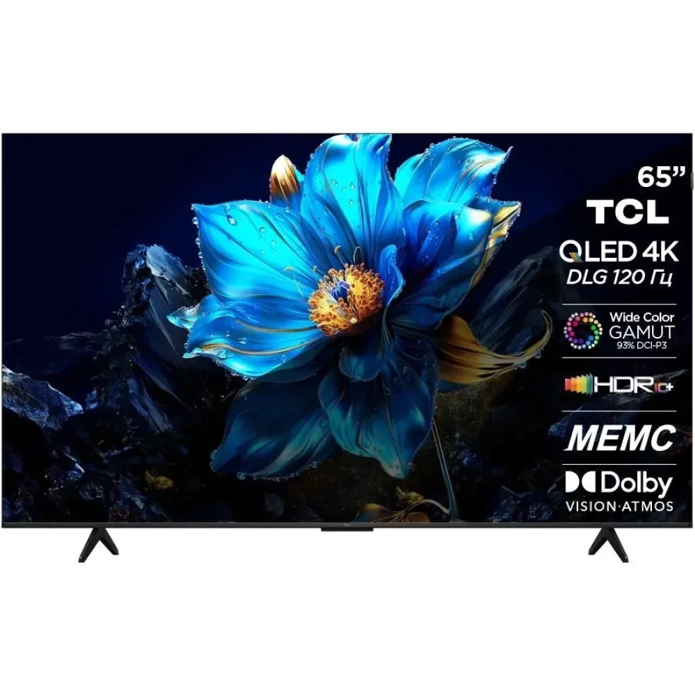 Телевизор 65" TCL 65P7K черный QLED 3840x2160, 4K Ultra HD, 60 Гц, Wi-Fi, Smart TV, Google TV купить в интернет-магазине Донецка, ДНР Телевизор 65" TCL 65P7K черный QLED 3840x2160, 4K Ultra HD, 60 Гц, Wi-Fi, Smart TV, Google TV