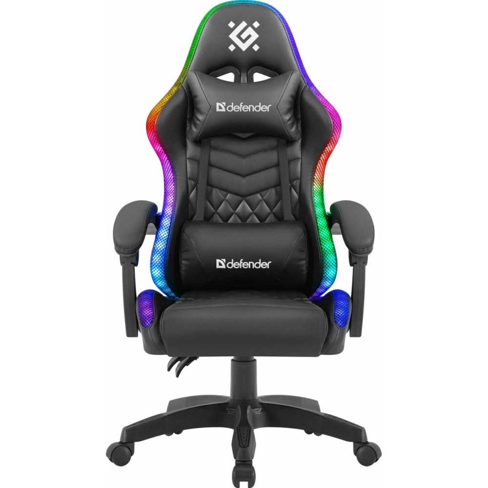 Игровое кресло DEFENDER Core (Основа) Черный,RGB,класс 4,PU (64047)