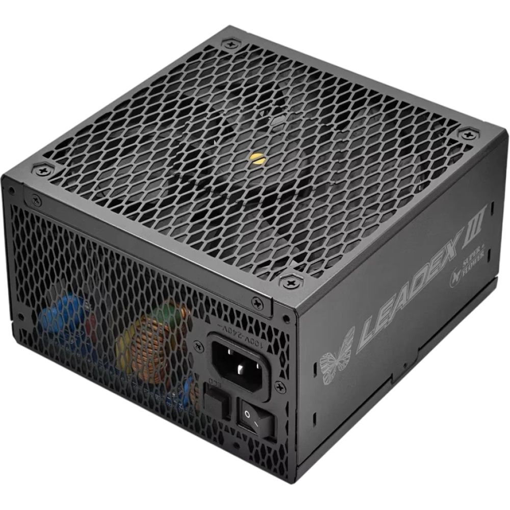 Блок питания Super Flower Leadex III Gold (SF-1000F14GE) 1000 Ватт, 1000W, ATX 3.1, 140mm, 8xSATA, 4xPCI-E(6+2), 1x12VHPWR(12+4), APFC купить в интернет-магазине Донецка, ДНР Блок питания Super Flower Leadex III Gold (SF-1000F14GE) 1000 Ватт, 1000W, ATX 3.1, 140mm, 8xSATA, 4xPCI-E(6+2), 1x12VHPWR(12+4), APFC