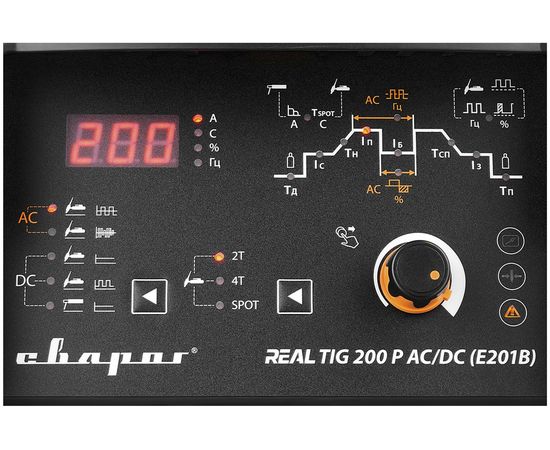  Сварочный аппарат Сварог TIG 200 P AC/DC Real (Е201В) Black 