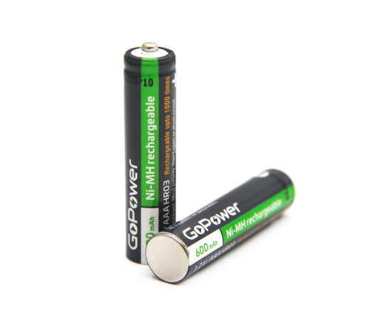  Аккумулятор бытовой GoPower HR03 AAA BL2 NI-MH 600mAh (2/20/320) 