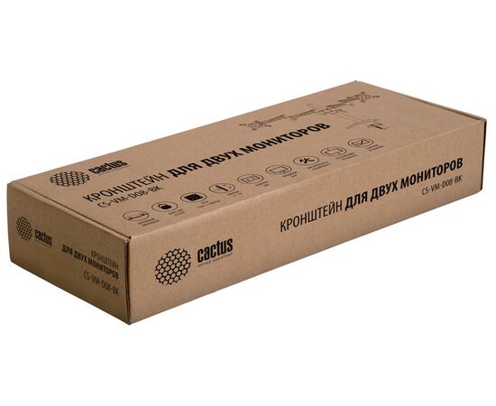  Кронштейн для мониторов Cactus CS-VM-D08-BK черный 