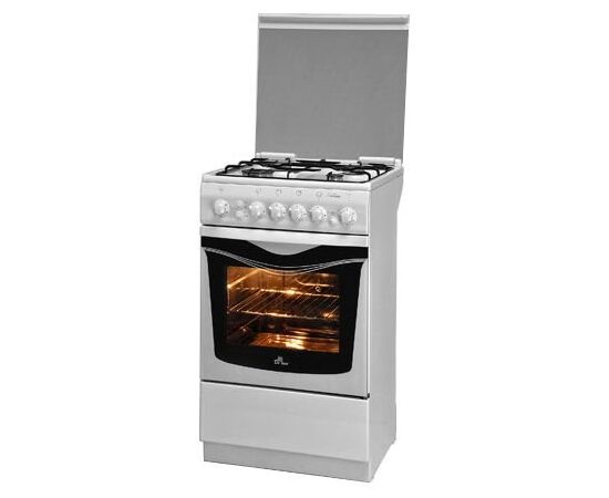  Плита газовая De Luxe 5040.41г ЧР белый, 85x50x50см, 4 конфорки, духовка 43 л 