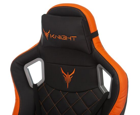  Кресло Knight Outrider BO эко.кожа черный/оранжевый 