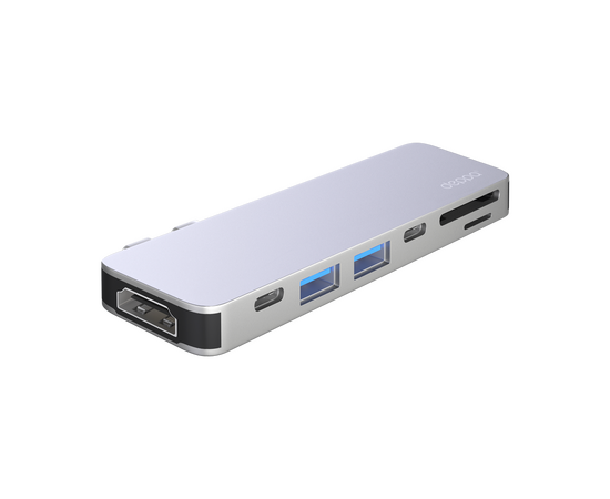  USB-C адаптер для MacBook 7-в-1, серебро, DEPPA, 73122 