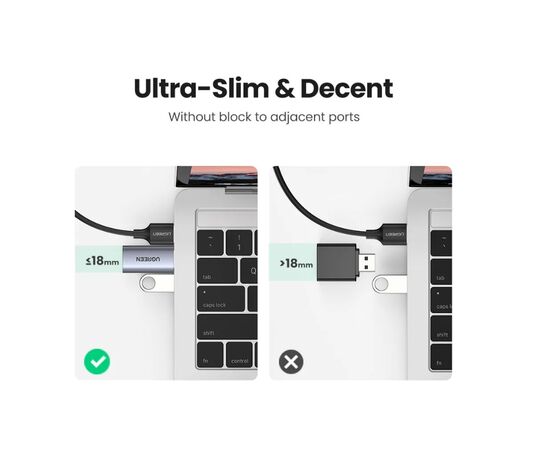  Аудио адаптер UGreen CM383 (80864) USB 2.0 to 3.5mm Audio Adapter серый 