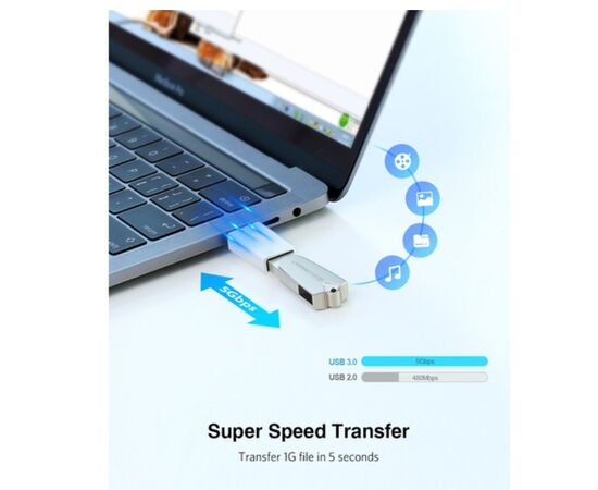  Адаптер UGreen US173 (20808) USB-C to USB 3.0 A Female Adapter черный 