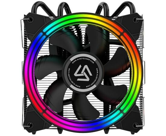  Кулер Alseye H120T для Socket/115x/1200/AM2/AM2+/AM3/AM3+/FM1/AM4/FM2/FM2+, 120мм, 2000rpm, 35.5 дБ, 125Вт, 4-pin PWM, Al+Cu, RGB 