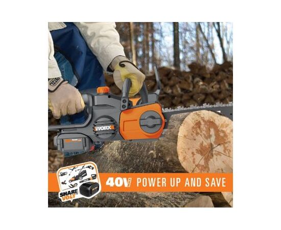  Пила цепная аккумуляторная WORX WG384E.9 40V без акк и з/у 