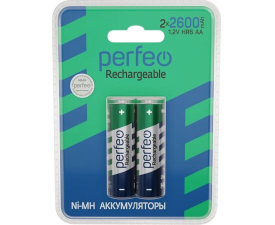  Аккумулятор Perfeo AA2600mAh/2BL  Пластик 