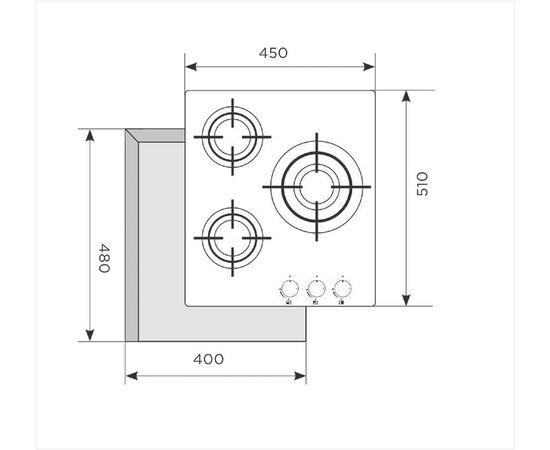  Варочная поверхность Lex GVG 430 BL черный 