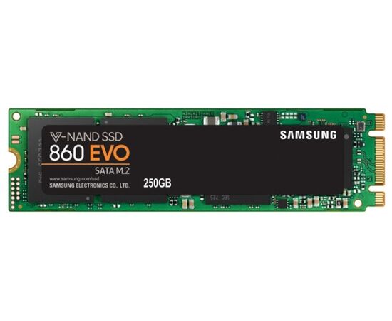  SSD M.2 250GB SATA3 Samsung 860 Evo (MZ-N6E250BW) (2280, Samsung MJX, V-NAND 3bit MLC, 512MB DDR4 Cache, R/W: up to 550/520MB/s, R/W 4KB: 97k/88k IOPS) 