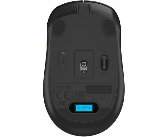  Мышь A4Tech Fstyler FG10CS Air (FG10CS Air ASH Blue) черный/синий оптическая 2000dpi silent беспроводная 