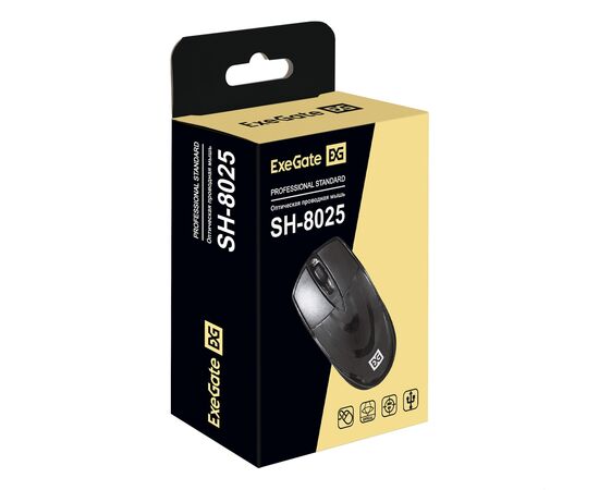  Мышь ExeGate Professional Standard SH-8025 EX295306RUS черный USB оптическая 1000dpi Color Box 