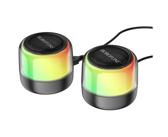 Портативная колонка BOROFONE BP12 Colorful 2шт, Bluetooth, 1.36 м, черный 