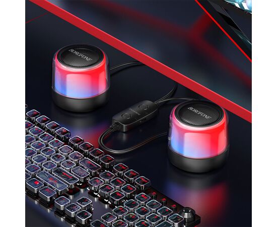  Портативная колонка BOROFONE BP12 Colorful 2шт, Bluetooth, 1.36 м, черный 