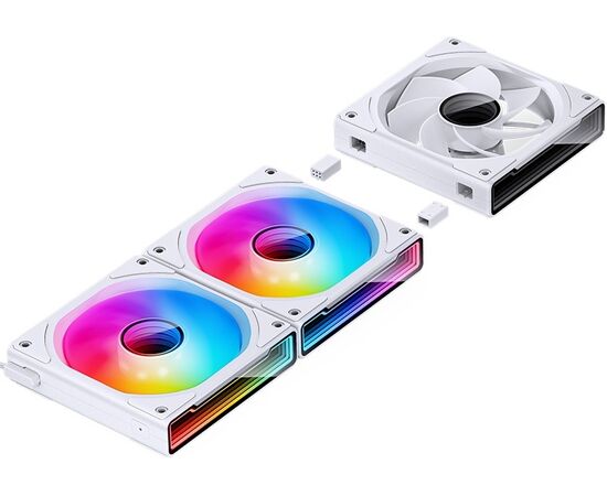  Вентилятор JONSBO ZK-120WR(3 in 1) White 120х120х25мм Reverse (ARGB LED, 800-1800об/мин, белый) Retail 