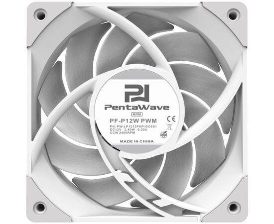  Вентилятор PentaWave PF-P12W PWM / 120mm 4 pin MFDB 600-2400rpm 71,3CFM 32.5dBA / White 