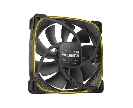  Вентилятор Geometric Future Squama 2503RB (1F2503R112001) Single Pack / 120mm, 2000 RPM, 69.11 CFM, 30.92 dBA, 5V ARGB, Black, Reverse 